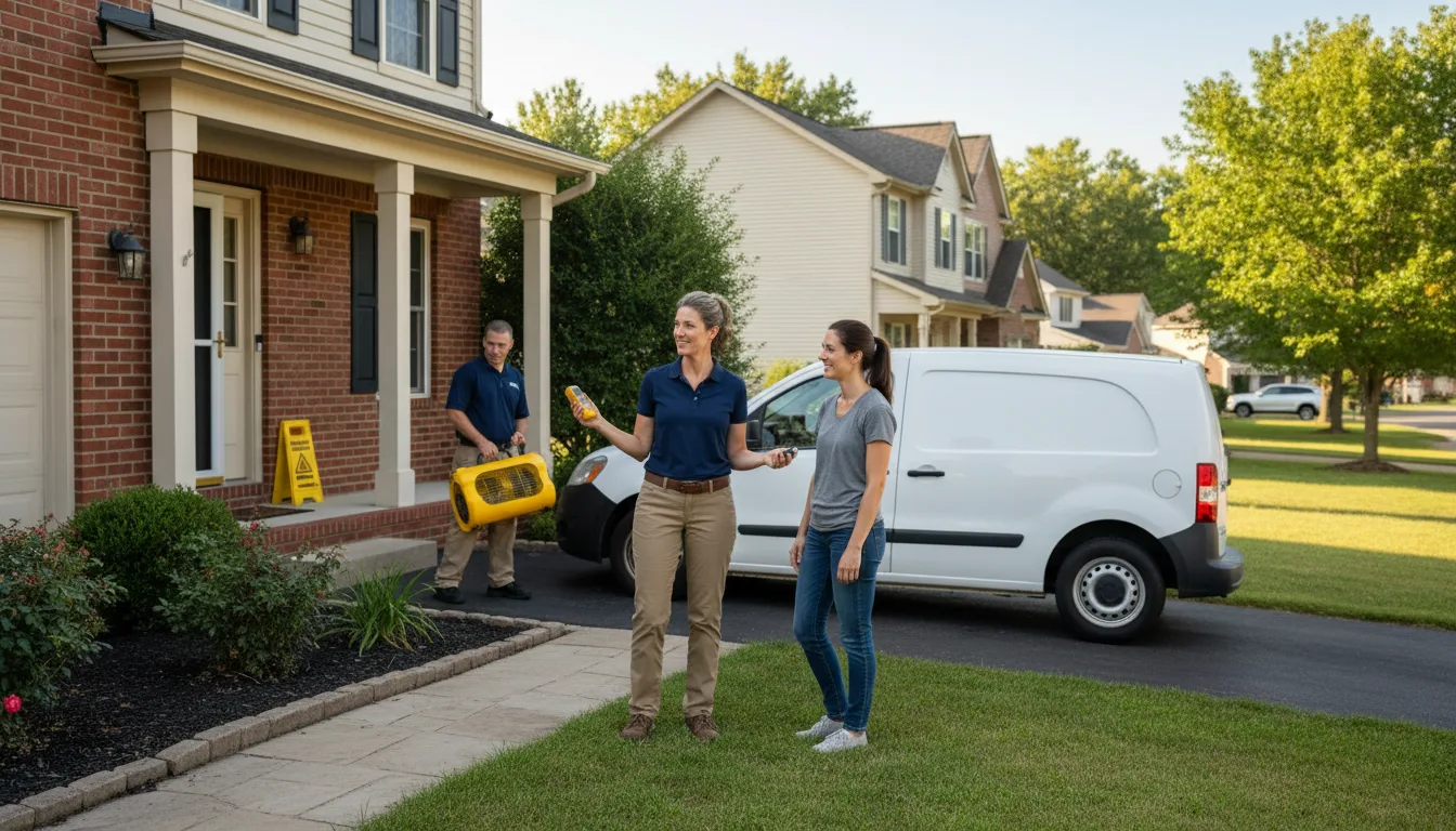 Residential water damage restoration in Mcroberts, KY
